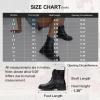 imageVepose Womens Combat Ankle Black Flat Boots Military Fashion 925 Booties Inner ZipperBlack
