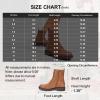 imageVepose Womens Combat Ankle Black Flat Boots Military Fashion 925 Booties Inner ZipperBrown