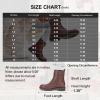 imageVepose Womens Combat Ankle Black Flat Boots Military Fashion 925 Booties Inner ZipperCognac