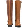 imageVepose Womens Riding Knee High Boots Calf Tall Stretch Retro Low Heel 952 Boots with ZipperCamel Brown