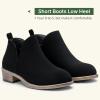 imageVepose Womens Short Ankle Boots Low Heel Western Cutout Perforated BootiesClassic Perf912black Nubuck