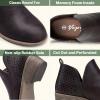 imageVepose Womens Short Ankle Boots Low Heel Western Cutout Perforated BootiesClassic Perf912dark Tan