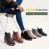 imageVepose Womens Short Ankle Boots Low Heel Western Cutout Perforated BootiesClassic Perf912grey