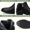 imageVepose Womens Short Ankle Boots Low Heel Western Cutout Perforated BootiesElegant911black Pu