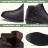 imageVepose Womens Short Ankle Boots Low Heel Western Cutout Perforated BootiesElegant911dark Tan