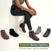 imageVepose Womens Short Ankle Boots Low Heel Western Cutout Perforated BootiesElegant911dark Tan