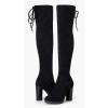 imageVepose Womens Thigh High Black Over The Knee Boots Tall Suede Knee High 996 BootBlackimitation Grain996