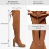 imageVepose Womens Thigh High Black Over The Knee Boots Tall Suede Knee High 996 BootImitation Grain996khaki