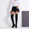 imageVepose Womens Thigh High Over The Knee Boots Suede Fashion Long 35 Inch Heel Boots with ZipperBlackknee High 994