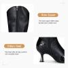 imageVepose Womens Knee High Boots Tall Dress Fashion Pointed Toe Kitten Low Heel Boots with Side ZipperBlack Pu