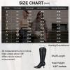 imageVepose Womens Knee High Boots Tall Dress Fashion Pointed Toe Kitten Low Heel Boots with Side ZipperBlack Pu