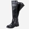 imageVepose Womens 949 Knee High BootsTall Riding Boots Low Heel with Wide Calf and Wide WidthsHigh Knee948black