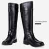 imageVepose Womens 949 Knee High BootsTall Riding Boots Low Heel with Wide Calf and Wide WidthsHigh Knee948black