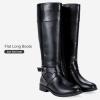 imageVepose Womens 949 Knee High BootsTall Riding Boots Low Heel with Wide Calf and Wide WidthsHigh Knee948black