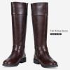 imageVepose Womens 949 Knee High BootsTall Riding Boots Low Heel with Wide Calf and Wide WidthsKnee High948brownDark Brown
