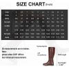 imageVepose Womens 949 Knee High BootsTall Riding Boots Low Heel with Wide Calf and Wide WidthsKnee High948whisky