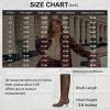 imageVepose Knee High Boots for Women with Kitten Low Heel Tall Fashion Square Toe Long Dressy Boots Casual Comfort Botas Trendy para MujerBrown9528kitten