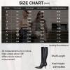imageVepose Womens Knee High Tall Faux Leather Boots Pointed Toe Kitten Heeled Dress Ladies Fashion Riding 9525 Boots with Side Zipper Elegantes Casual Comfort Botas Trendy para MujerBlack