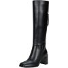 imageVepose Knee High Boots Women Chunky Square Toe Tall Fashion Stacked Low Heel Boots with Inside ZipperBlackfashion9572
