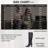 imageVepose Knee High Boots for Women Block Chuncky Heel Squared Toe Long Boot Inside Zipper Tall BootsBlack9577