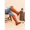 imageVepose Womens Knee High Boots 956 Wide Calf Zipper Tall Fashion BootsBrown