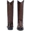 imageVepose Womens Knee High Boots 956 Wide Calf Zipper Tall Fashion BootsCoffee