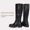 imageVepose Womens Knee High Boots for Women Black Square Toe Tall Riding Chunky Low Heel Elegant Boots with Side ZipperBlack9522tall