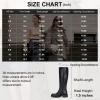 imageVepose Womens Knee High Boots for Women Black Square Toe Tall Riding Chunky Low Heel Elegant Boots with Side ZipperBlack9522tall