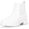 imageVepose Womens 9607 Chelsea Ankle Boots PullOn Booties for WomenAllwhite