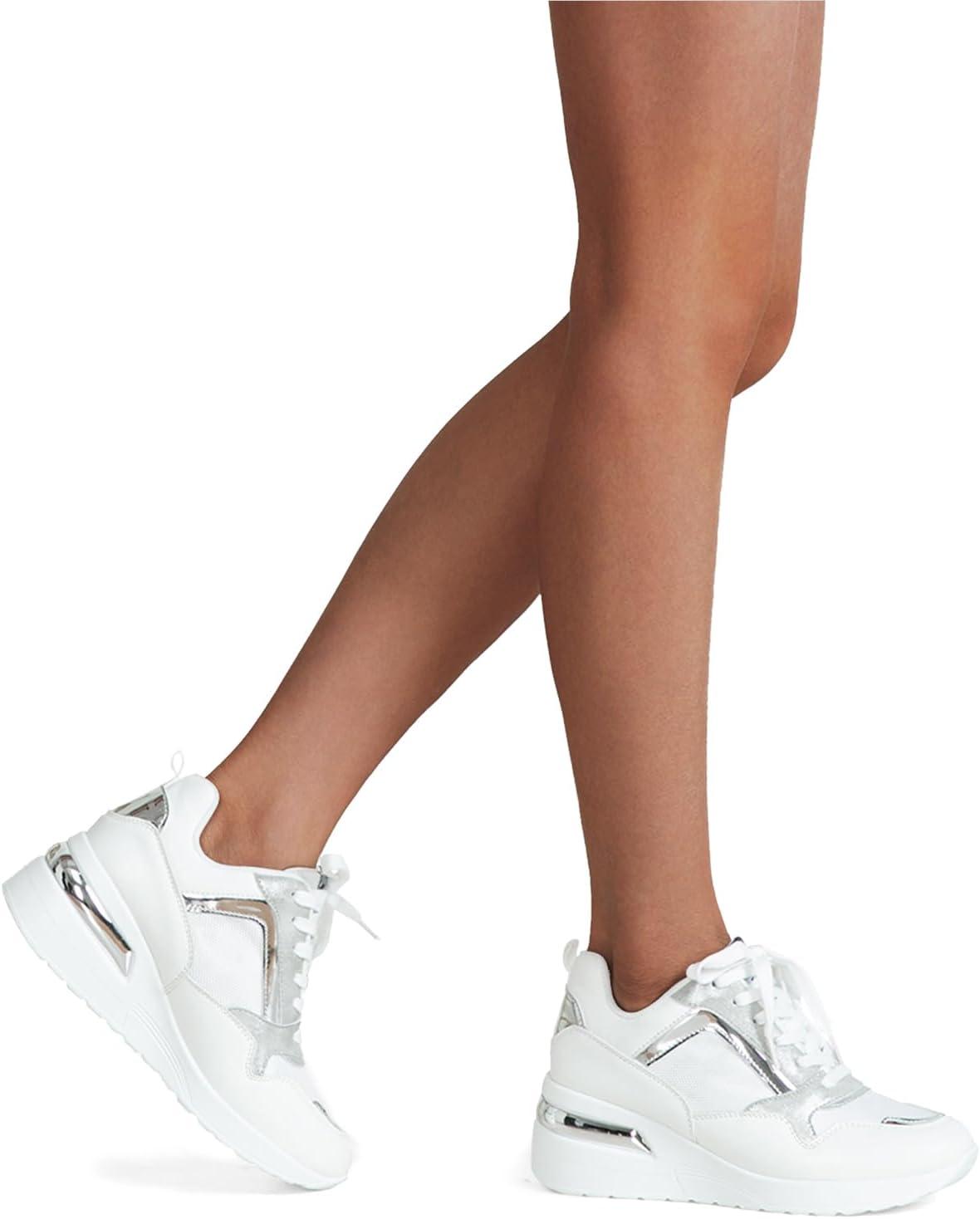 imageVepose Womens Fashion SneakersArch Support Wedge Sneakers for LadySneaker8026awhite