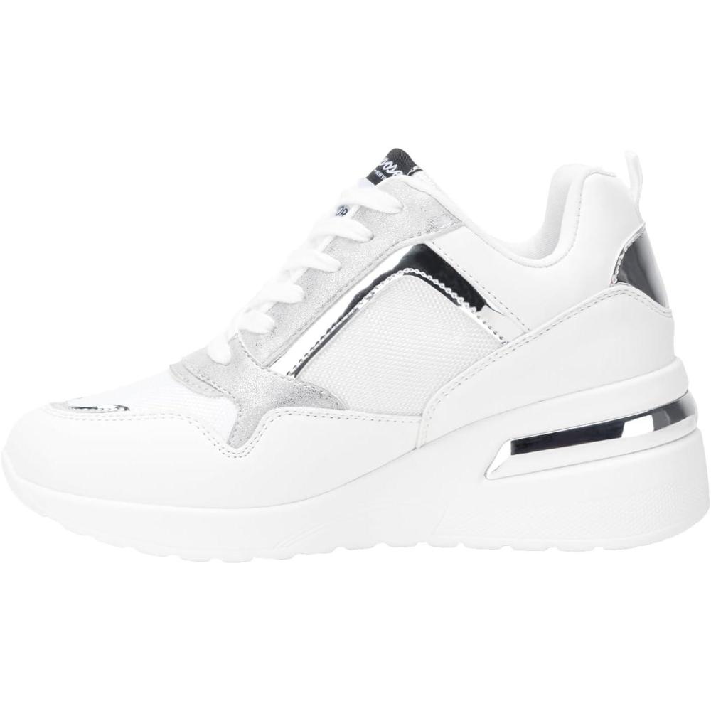 imageVepose Womens Fashion SneakersArch Support Wedge Sneakers for LadySneaker8026awhite