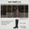 imageVepose Womens Tall Knee High Boots 9565 Dress Chunky Low Heel Fashion Square Toe with Side Zipper Fall Leather Long BootBlackknee High Boots9565