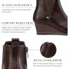imageVepose Womens Chelsea Ankle Boots Wedge Heel Booties Casual Shoes for Women