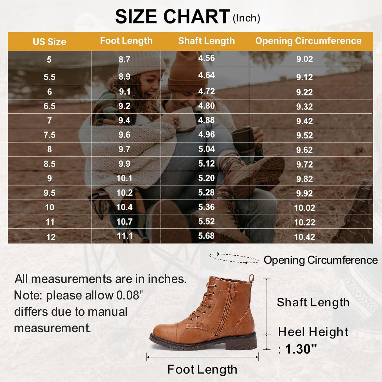 imageVepose Womens 910 Ankle Boots Lace up Flat Fashion Combat Booties Low HeelAnkle Booties910brown