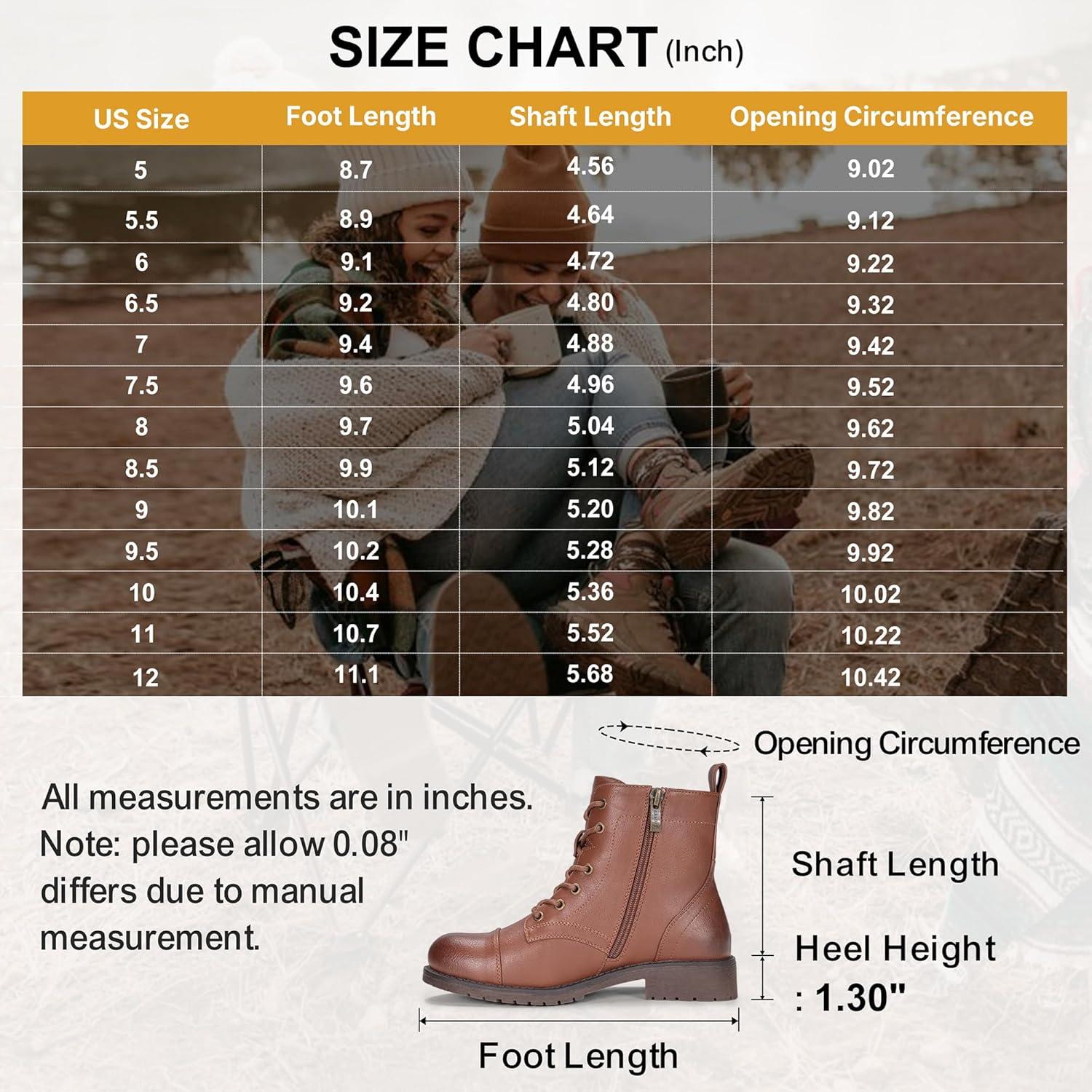 imageVepose Womens 910 Ankle Boots Lace up Flat Fashion Combat Booties Low HeelAnkle Booties910mocha Brown