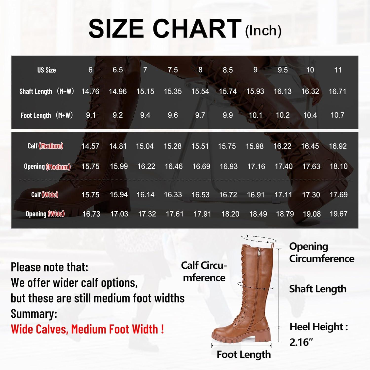 imageVepose Womens 953 Knee High Combat Boots Chunky Platform Heel Lace Up Gothic Punk Work Boots for Dresses and JeansBrown Pu