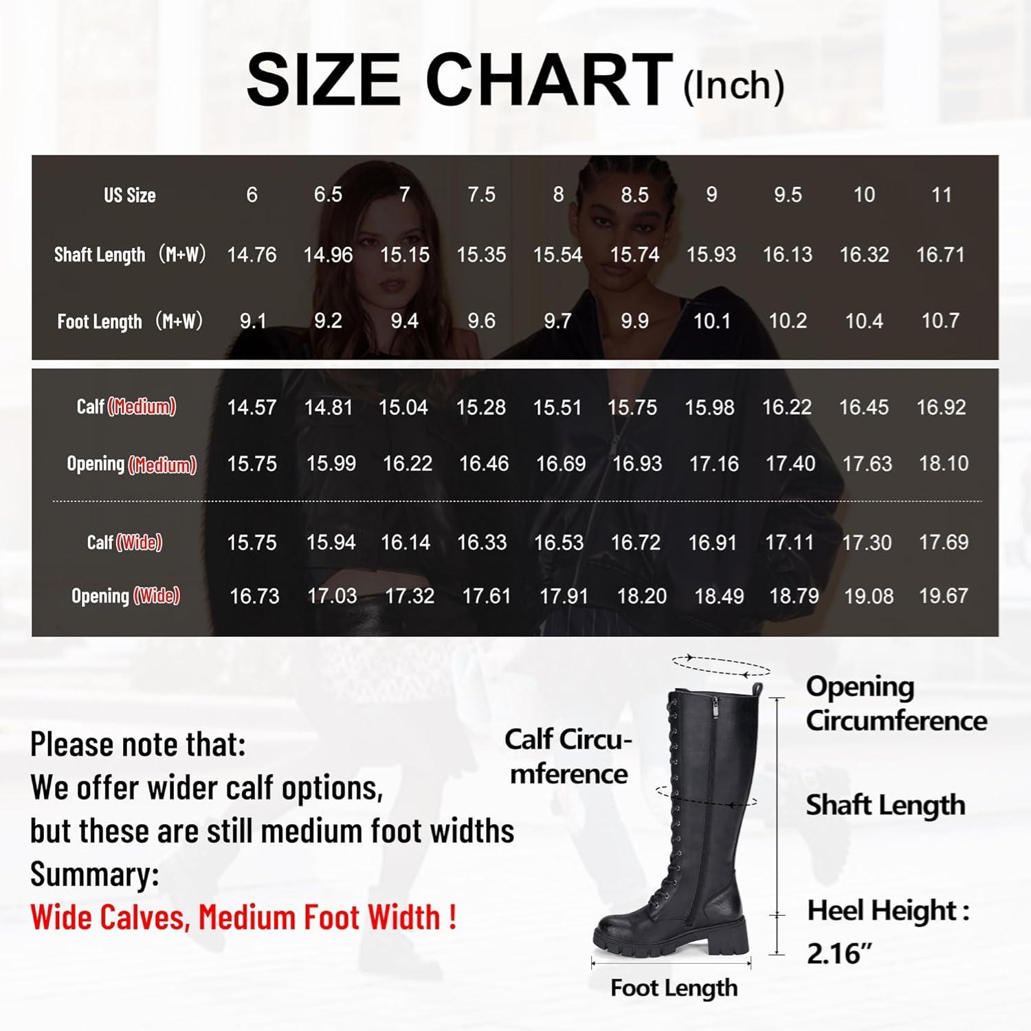 imageVepose Womens 953 Knee High Combat Boots Chunky Platform Heel Lace Up Gothic Punk Work Boots for Dresses and JeansLeatherblack Pu