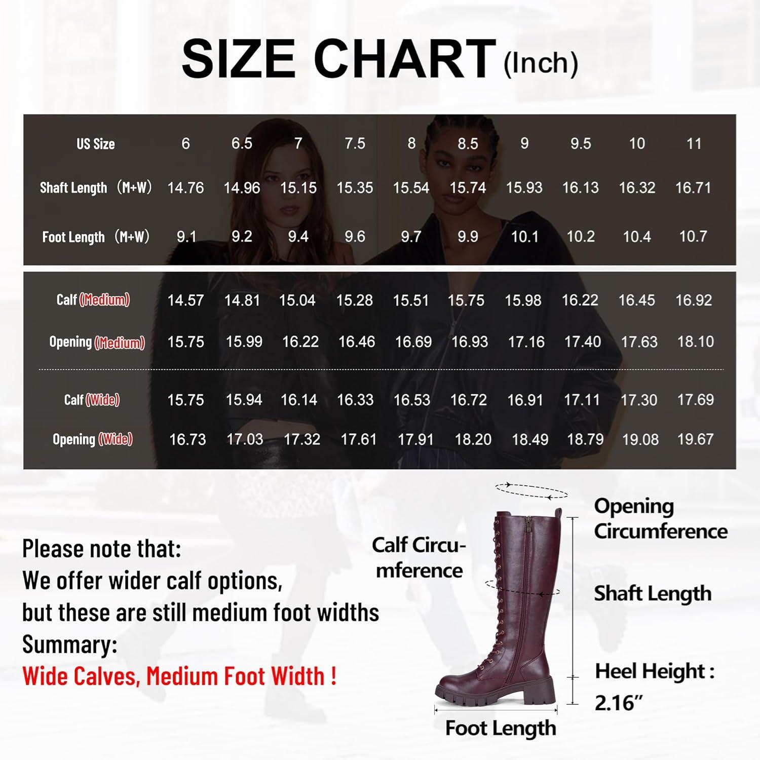 imageVepose Womens 953 Knee High Combat Boots Chunky Platform Heel Lace Up Gothic Punk Work Boots for Dresses and JeansRed Pu