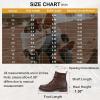 imageVepose Womens 910 Ankle Boots Lace up Flat Fashion Combat Booties Low HeelAnkle Booties910coffee