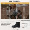 imageVepose Womens 910 Ankle Boots Lace up Flat Fashion Combat Booties Low HeelLeather Booties910lblack