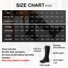 imageVepose Womens 953 Knee High Combat Boots Chunky Platform Heel Lace Up Gothic Punk Work Boots for Dresses and JeansBlack