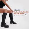 imageVepose Womens 953 Knee High Combat Boots Chunky Platform Heel Lace Up Gothic Punk Work Boots for Dresses and JeansBlack