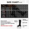 imageVepose Womens 953 Knee High Combat Boots Chunky Platform Heel Lace Up Gothic Punk Work Boots for Dresses and JeansBlack Pu