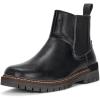imageVEPOSE Womens Chelsea Boots 9519 Slip on Platform Chunky Heel Round Toe Ankle Boot with Elastic BandChelsea Boots9519black