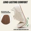 image:imageVepose Womens Casual Breathable Fashion Sneakers 8206 Trendy Lightweight Vintage Mesh Shoes Lace up TrainersBeige