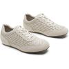 image:imageVepose Womens Casual Breathable Fashion Sneakers 8206 Trendy Lightweight Vintage Mesh Shoes Lace up TrainersBeige01