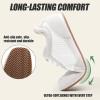image:imageVepose Womens Casual Breathable Fashion Sneakers 8206 Trendy Lightweight Vintage Mesh Shoes Lace up TrainersWhite Grey