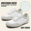 image:imageVepose Womens Casual Breathable Fashion Sneakers 8206 Trendy Lightweight Vintage Mesh Shoes Lace up TrainersWhite Grey