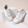 image:imageVepose Womens Casual Breathable Fashion Sneakers 8206 Trendy Lightweight Vintage Mesh Shoes Lace up TrainersWhite Grey01