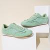 image:imageVepose Womens Fashion Sneakers Dressy Casual Square Toe Lace Detail Retro Tennis Shoes Comfortable Walking 8205 TrainersGreen Woven01